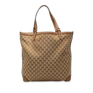 GUCCI Brown Leather Tote Bag